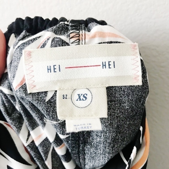 ANTHRO Hei Hei Palma Romper Black Printed Size XS - Picture 12 of 13